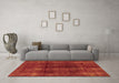 Machine Washable Abstract Orange Modern Area Rugs in a Living Room, wshabs588org