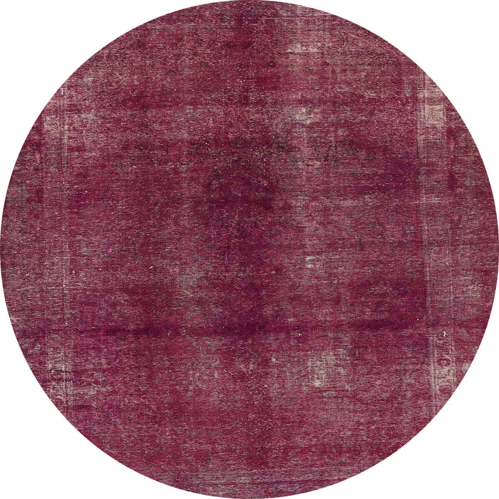 Round Abstract Pink Modern Rug, abs588