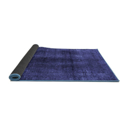 Sideview of Abstract Blue Modern Rug, abs588blu