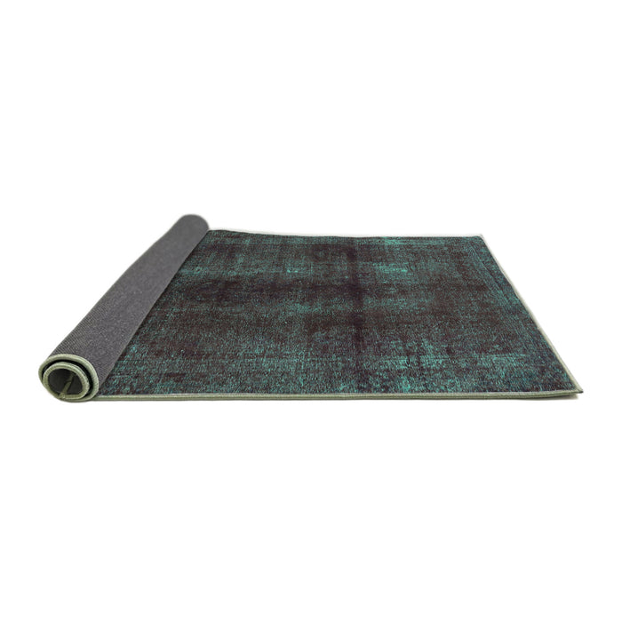 Sideview of Abstract Turquoise Modern Rug, abs588turq