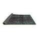 Sideview of Abstract Turquoise Modern Rug, abs588turq