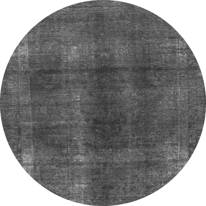 Round Abstract Gray Modern Rug, abs588gry