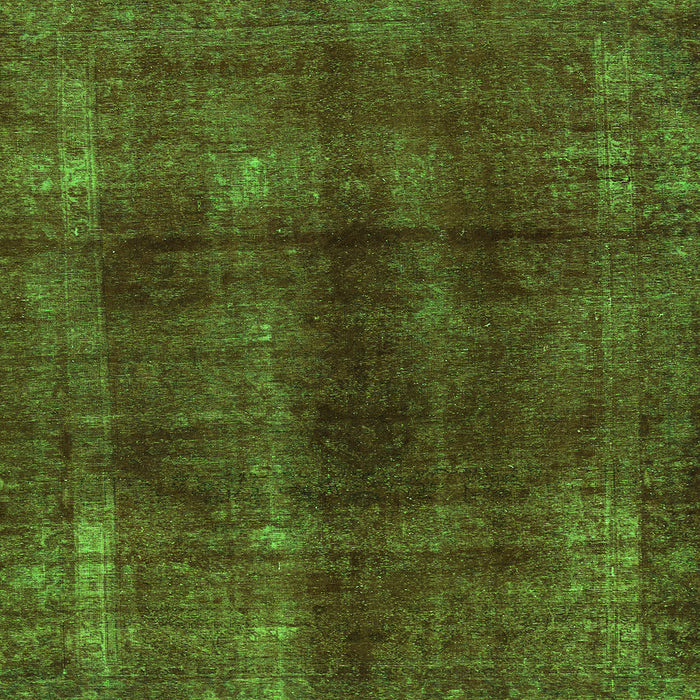 Square Abstract Green Modern Rug, abs588grn