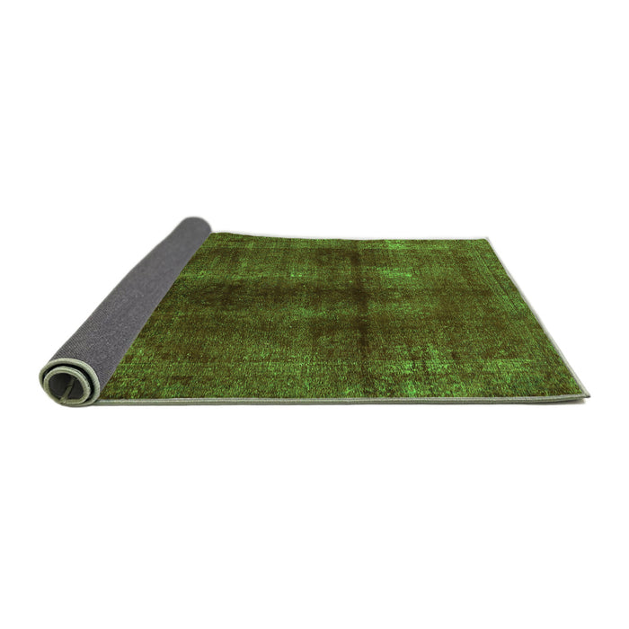 Sideview of Abstract Green Modern Rug, abs588grn