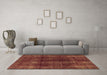 Machine Washable Abstract Brown Modern Rug in a Living Room,, wshabs588brn