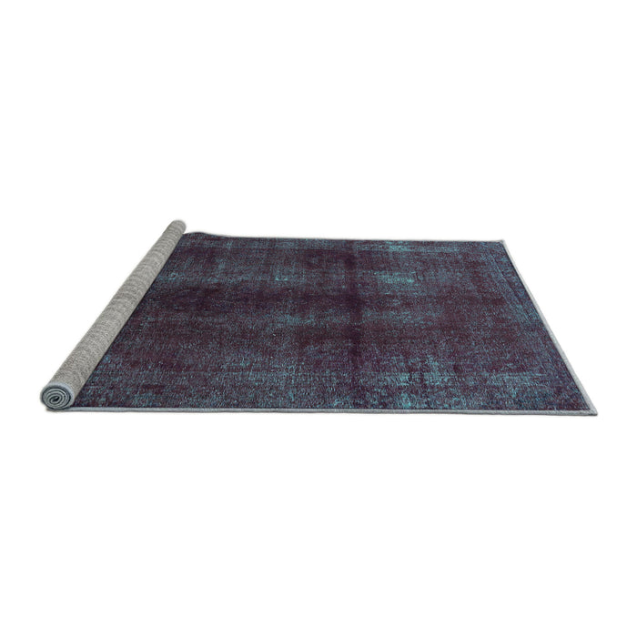 Sideview of Machine Washable Abstract Light Blue Modern Rug, wshabs588lblu