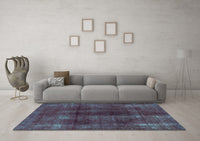 Machine Washable Abstract Light Blue Modern Rug, wshabs588lblu