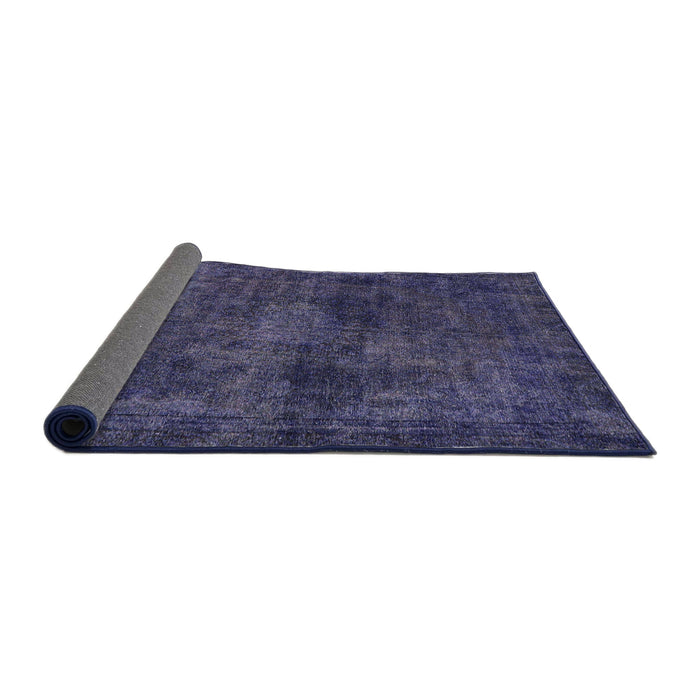 Sideview of Abstract Blue Modern Rug, abs589