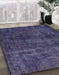 Machine Washable Abstract Blue Rug in a Family Room, wshabs589