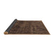 Sideview of Abstract Brown Modern Rug, abs589brn