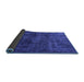 Sideview of Abstract Blue Modern Rug, abs589blu