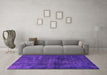 Machine Washable Abstract Purple Modern Area Rugs in a Living Room, wshabs589pur