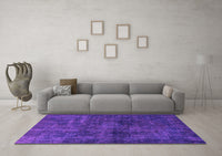 Machine Washable Abstract Purple Modern Rug, wshabs589pur