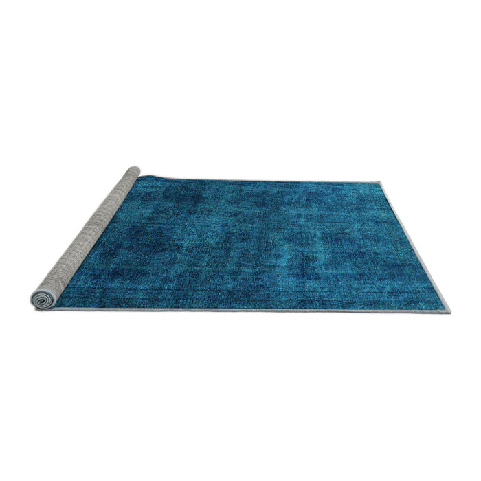 Sideview of Machine Washable Abstract Light Blue Modern Rug, wshabs589lblu