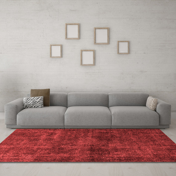 Modern Red Washable Rugs