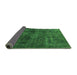 Sideview of Abstract Green Modern Rug, abs589grn