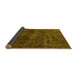 Sideview of Abstract Yellow Modern Rug, abs589yw