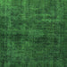 Square Abstract Green Modern Rug, abs589grn