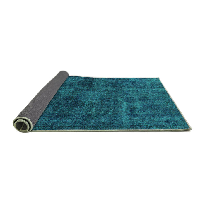 Sideview of Abstract Turquoise Modern Rug, abs589turq
