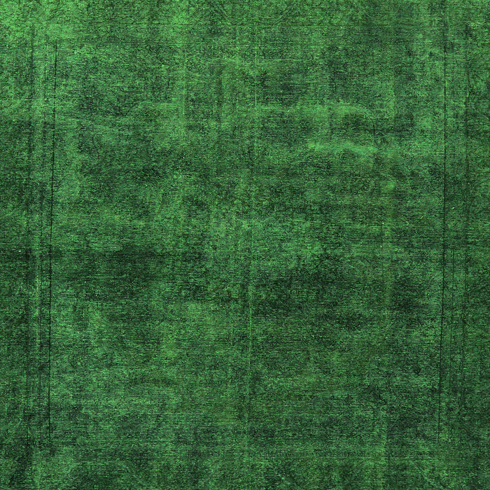 Square Machine Washable Abstract Green Modern Area Rugs, wshabs589grn