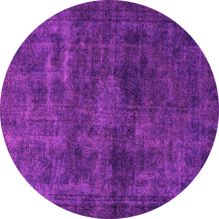 Round Machine Washable Abstract Pink Modern Rug, wshabs589pnk