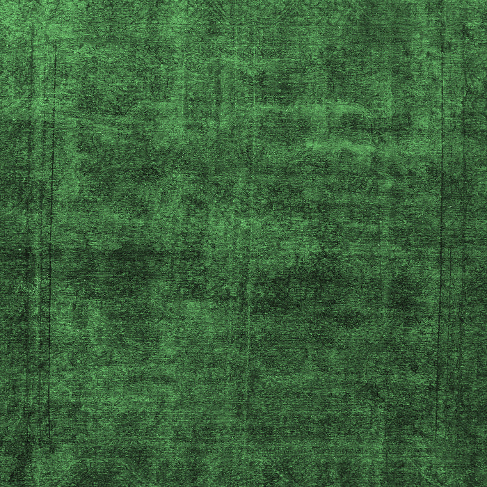 Square Abstract Emerald Green Modern Rug, abs589emgrn
