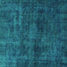 Square Abstract Turquoise Modern Rug, abs589turq