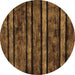 Round Abstract Brown Modern Rug, abs58brn