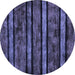 Round Abstract Blue Modern Rug, abs58blu