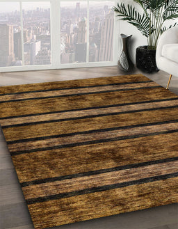 Abstract Red Modern Rug in Family Room, abs58