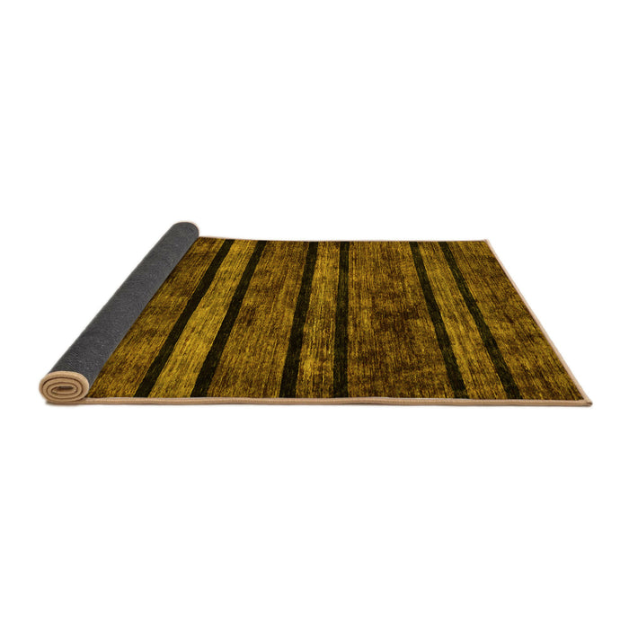 Sideview of Abstract Yellow Modern Rug, abs58yw
