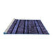 Sideview of Machine Washable Abstract Blue Modern Rug, wshabs58blu