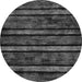 Round Machine Washable Abstract Gray Modern Rug, wshabs58gry