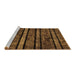 Sideview of Machine Washable Abstract Brown Modern Rug, wshabs58brn