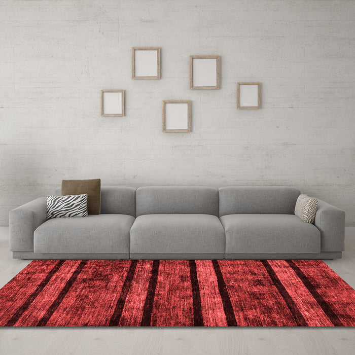 Modern Red Washable Rugs