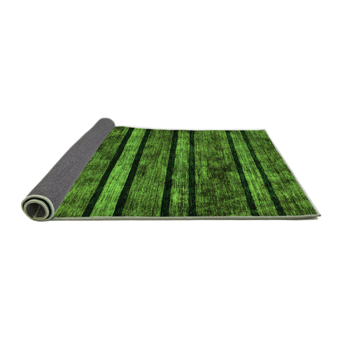 Sideview of Abstract Green Modern Rug, abs58grn