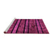 Sideview of Machine Washable Abstract Pink Modern Rug, wshabs58pnk