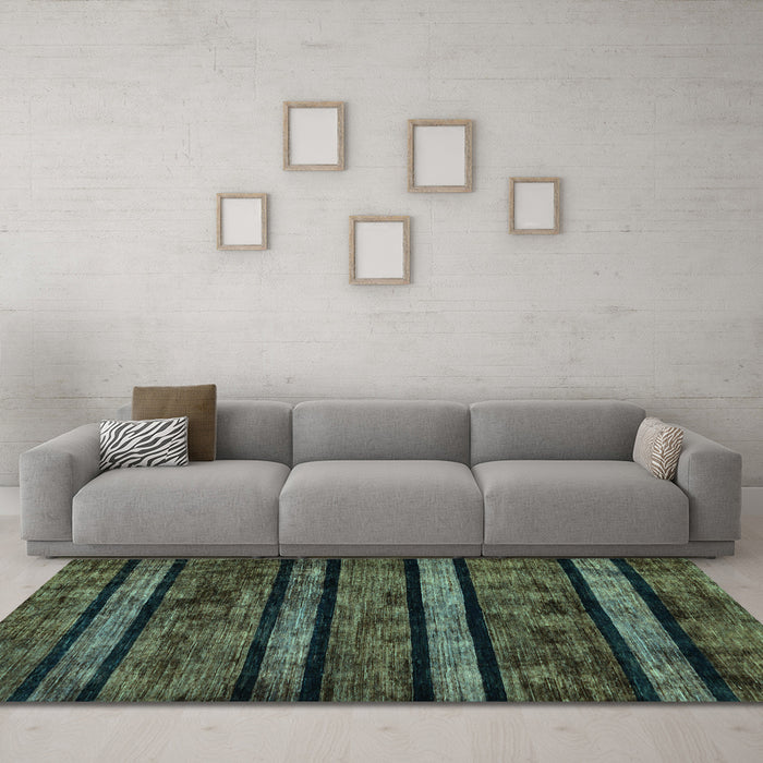 Machine Washable Abstract Light Blue Modern Rug in a Living Room, wshabs58lblu