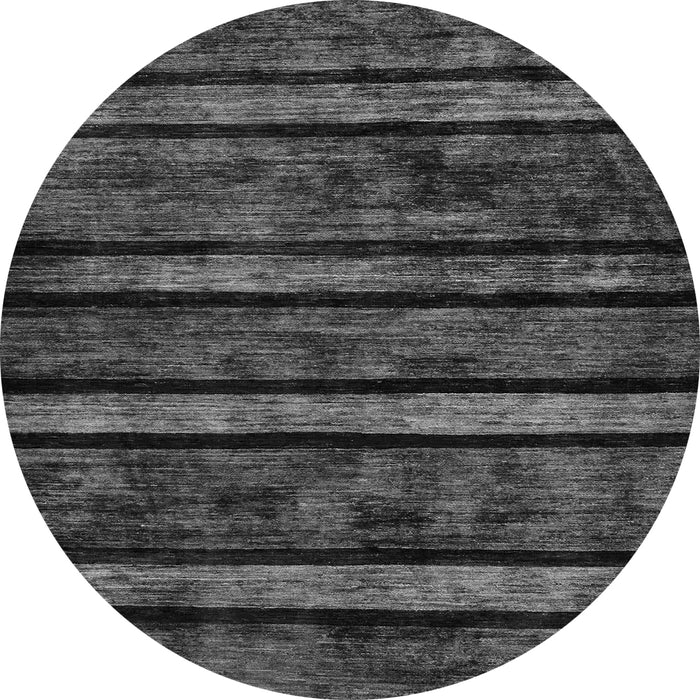 Round Abstract Gray Modern Rug, abs58gry