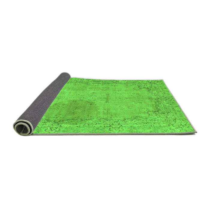 Sideview of Abstract Green Modern Rug, abs590grn