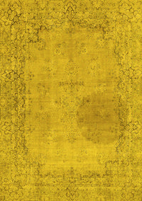 Abstract Yellow Modern Rug, abs590yw