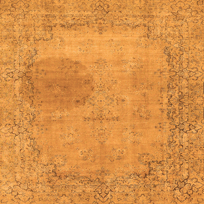 Square Abstract Orange Modern Rug, abs590org