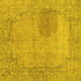 Square Abstract Yellow Modern Rug, abs590yw