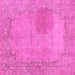 Square Abstract Pink Modern Rug, abs590pnk