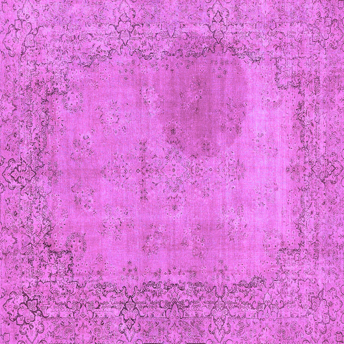 Square Machine Washable Abstract Purple Modern Area Rugs, wshabs590pur
