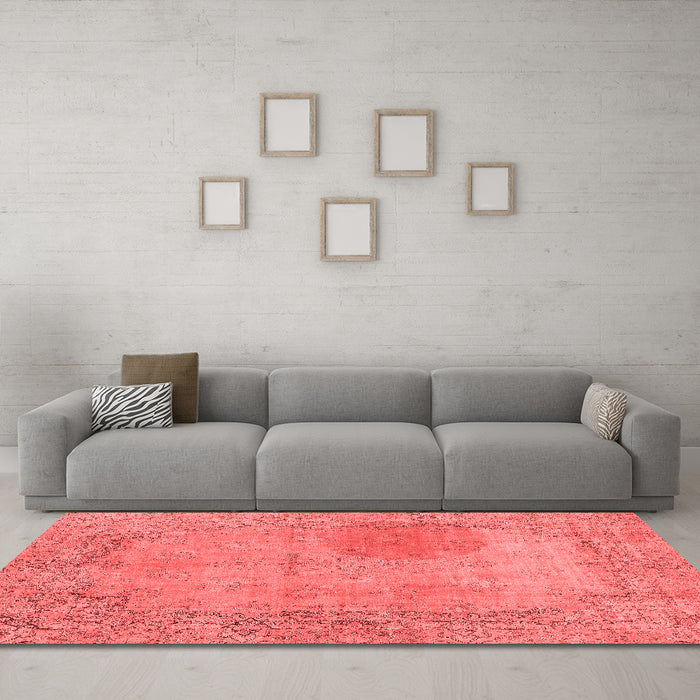 Modern Red Washable Rugs