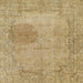 Square Abstract Cinnamon Brown Modern Rug, abs590