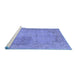 Sideview of Machine Washable Abstract Blue Modern Rug, wshabs590blu