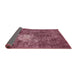 Sideview of Abstract Blush Red Pink Oriental Rug, abs591