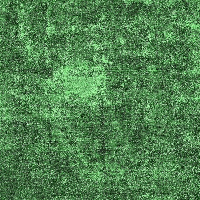 Square Machine Washable Oriental Emerald Green Traditional Area Rugs, wshabs591emgrn